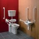 Armitage Shanks White Standard Doc M Pack Right Hand Corner. Includes Back to Wall Pan, Siio Cistern, Left Hand Tap Hole Basin, White Grab Rails & Seat.  S6985AC
