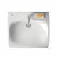 Twyfords Square Basin 500mm 420mm White 1 Tap Hole Overflow Only E14141WH