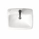 Twyfords Square Basin 600mm 460mm White 1 Tap Hole Overflow Only E14341WH