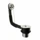 Peerless Bath Waste with Chrome Plated Combined Overflow Plastic Check Nut & Metal Plug Chain & Stay 1.1/2in Chrome 200303