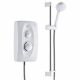 Mira Jump Electric Shower Multifit White/Chrome Exposed 7.5kw with Multi Mode Slide Rail Kit 2 Year Warranty 1.1788.477
