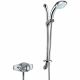 Mira Excel Ev Thermostatic Shower - Dual Control Chrome Exposed with Slide Rail Kit 1.1518.300